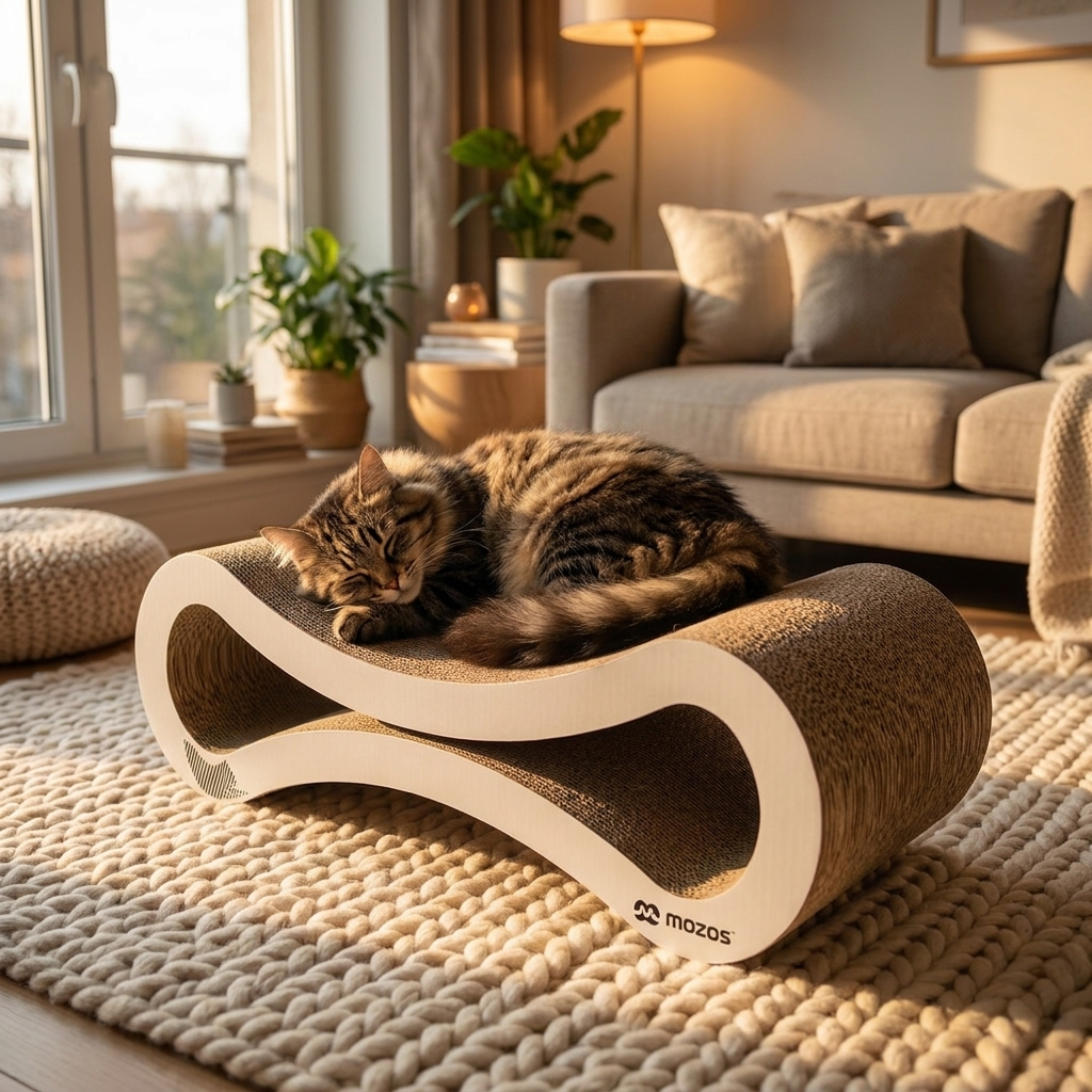 Mozos Kitty-Spike kartonowy drapak legowisko dla kotów XXL 86 cm – sofa z tektury