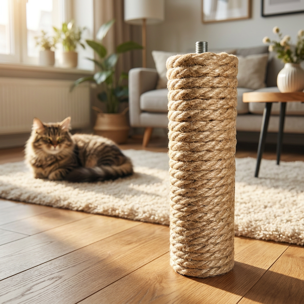 Mebel Point Wymienna rolka do drapaka dla kota 70 cm, lina jutowa 10 mm, gwint M8 – beżowa