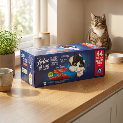 Felix Fantastic mokra karma dla kota w galaretce 44x85 g – wiejskie smaki, mix