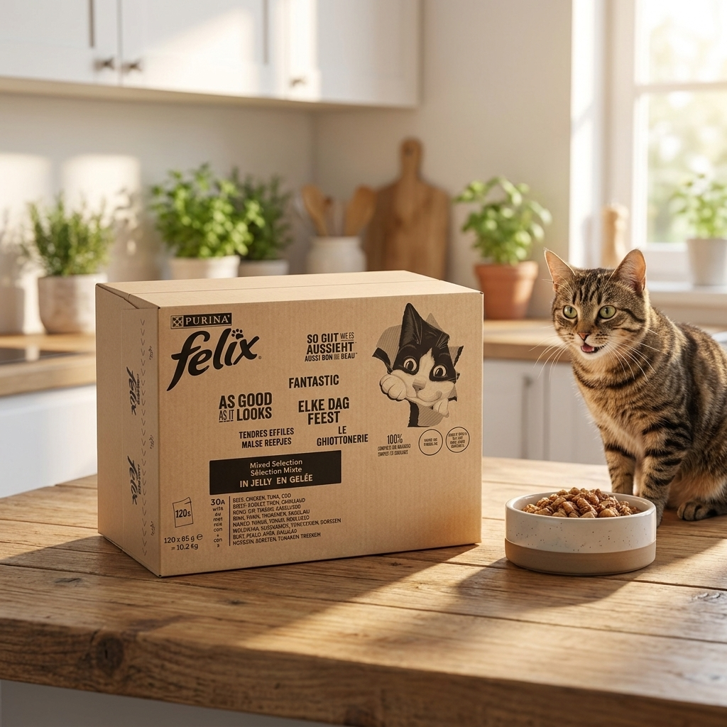 Felix Fantastic mokra karma dla kota w galaretce 120 x 85 g – mix smaków, 10,2 kg