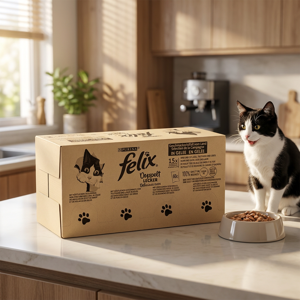 Felix Fantastic mokra karma dla kota w galaretce 120 x 85 g – mix 4 smaków, saszetki