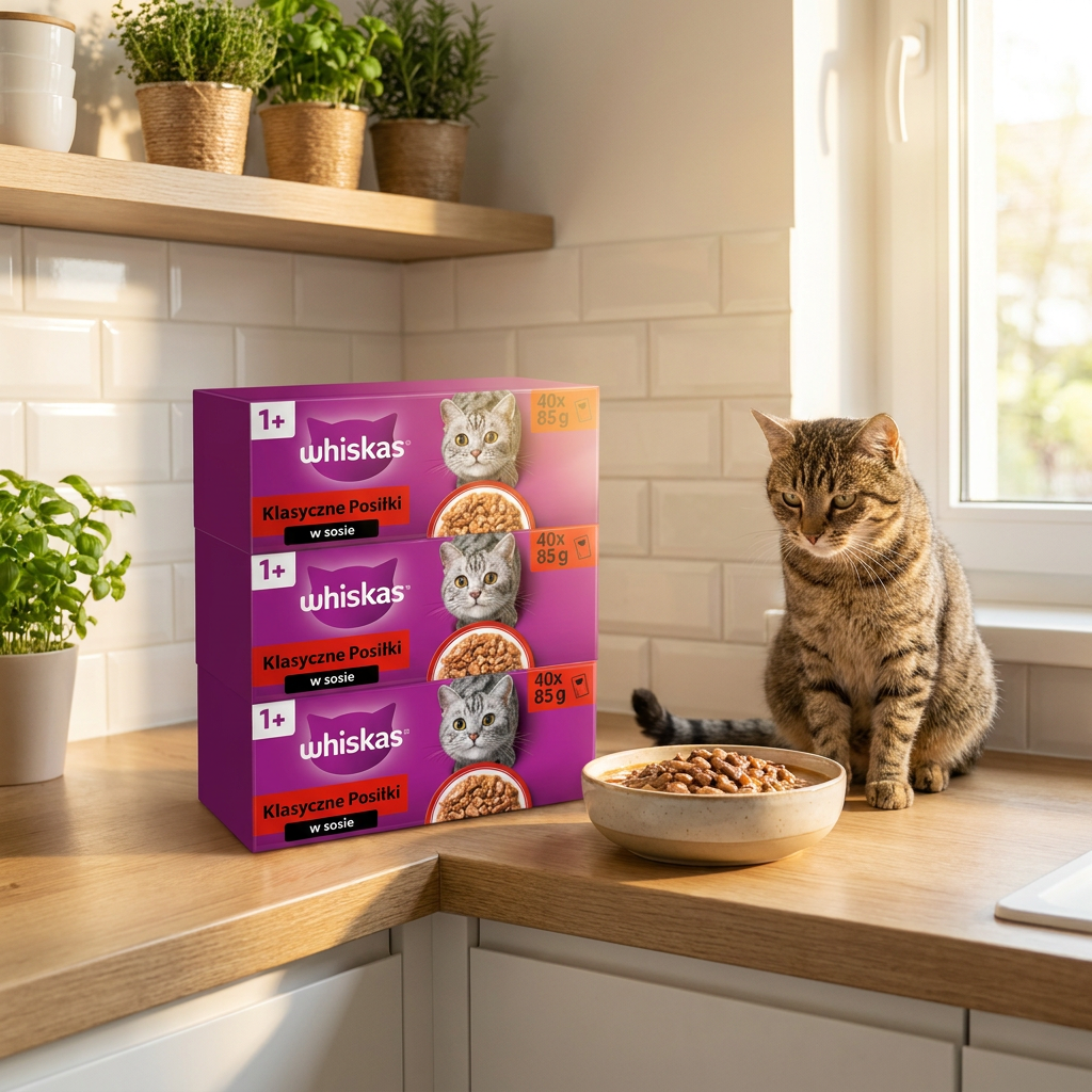 Whiskas Adult mokra karma dla kota w sosie 40 x 85 g – mix smaków, saszetki