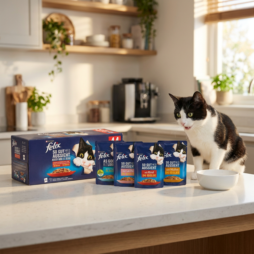 Felix Fantastic mokra karma dla kota w galarecie 44 x 85 g – bezzbożowa, mięsne smaki