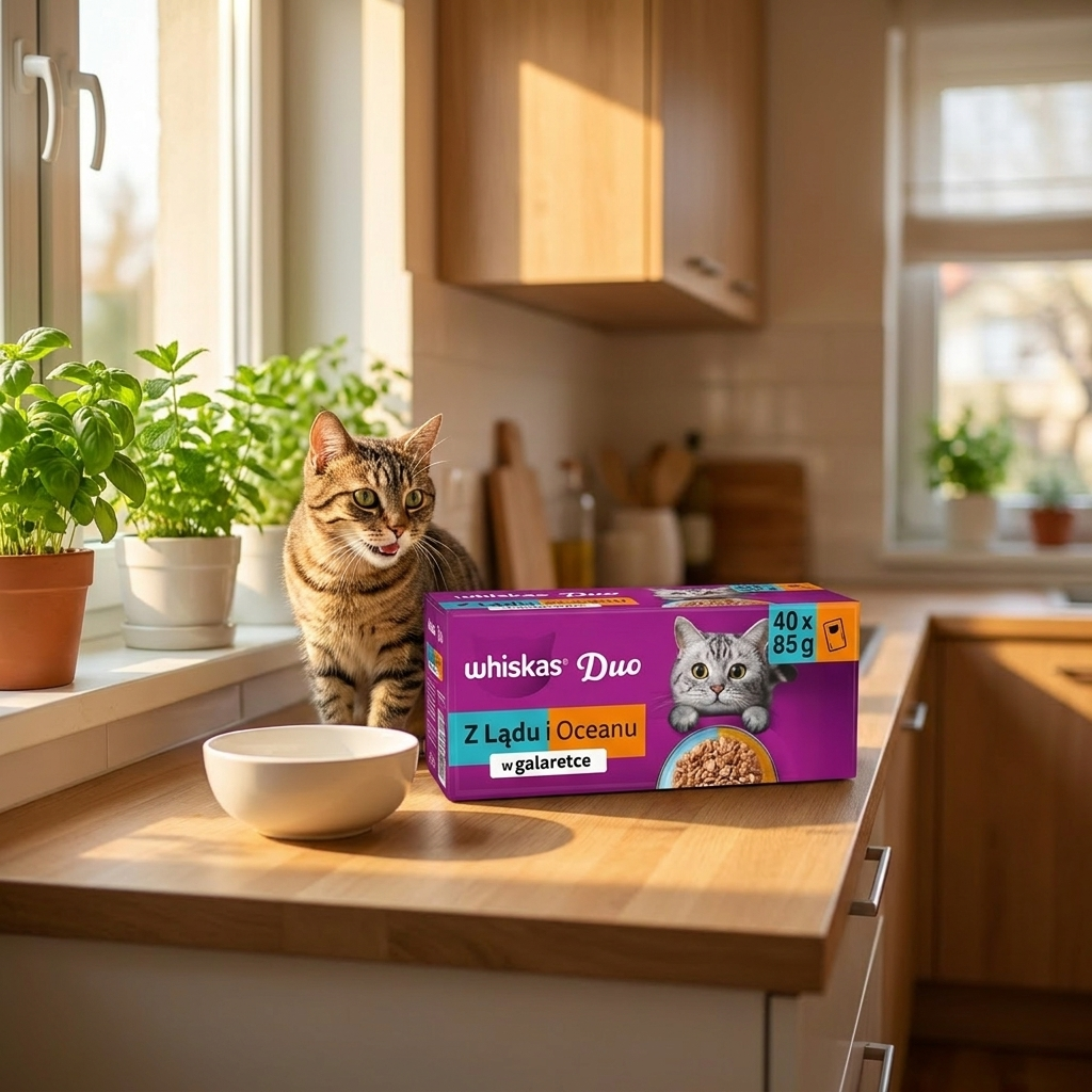 Whiskas Duo mokra karma dla kota w galaretce 40 x 85 g – z lądu i oceanu, adult
