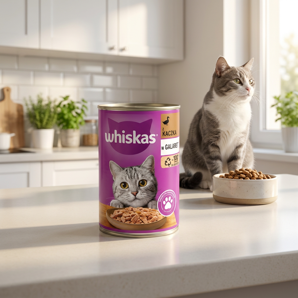 Whiskas mokra karma dla kota z kaczką w galaretce 24 x 400 g – puszka, koty dorosłe