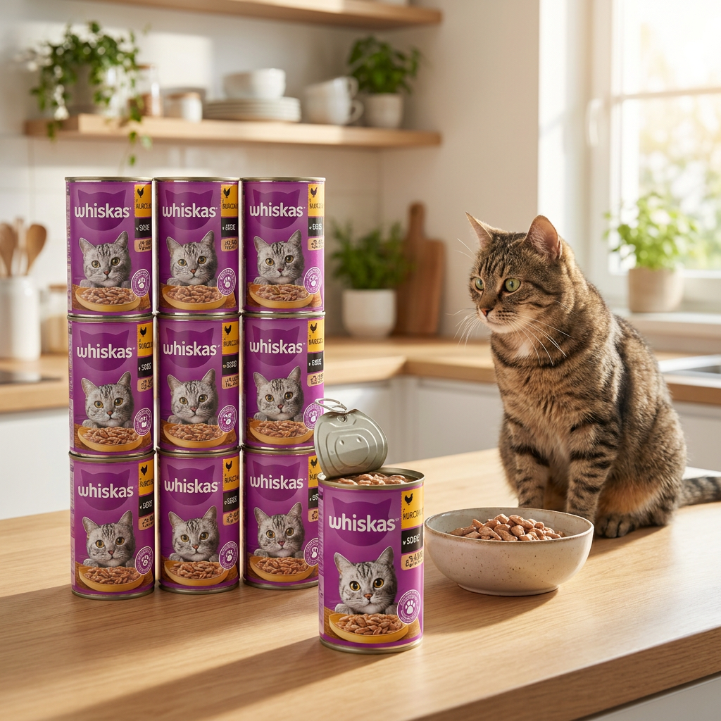 Whiskas mokra karma dla kota dorosłego z kurczakiem w sosie, puszka 10x400 g