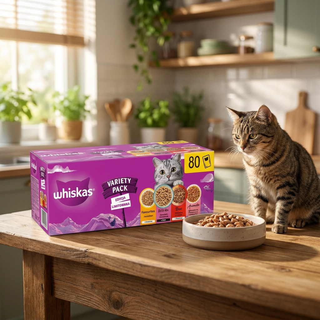 Whiskas mokra karma dla kota dorosłego 80 x 85 g w sosie i galaretce – mix smaków