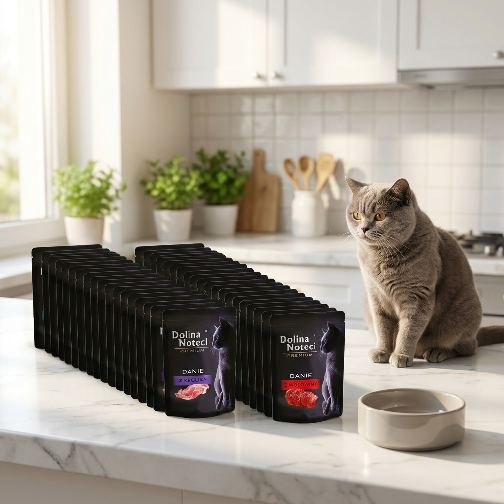 Dolina Noteci Premium mokra karma dla kota 40 x 85 g – bezzbożowa, mix 4 smaków