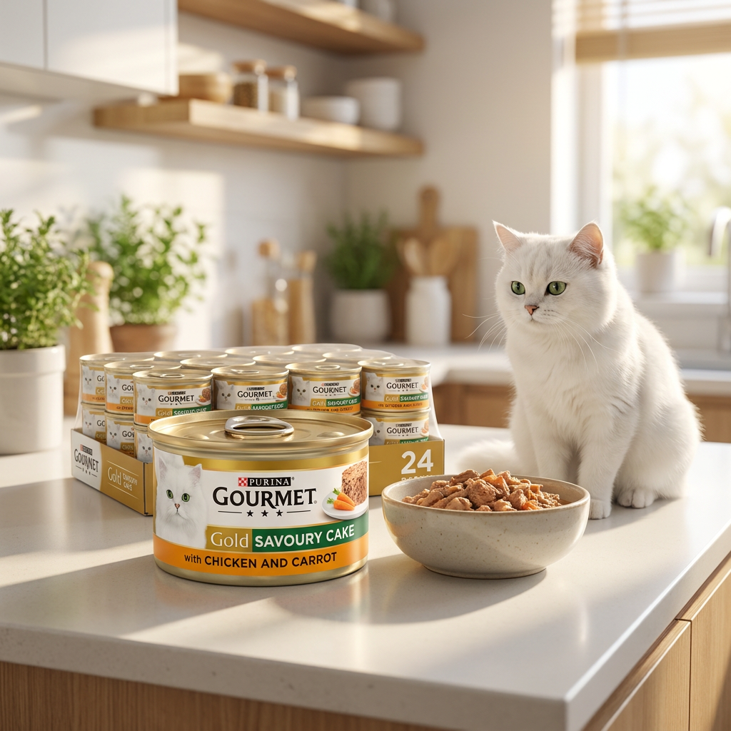 Gourmet Gold Savoury Cake mokra karma dla kota 24 x 85 g – kurczak z marchewką