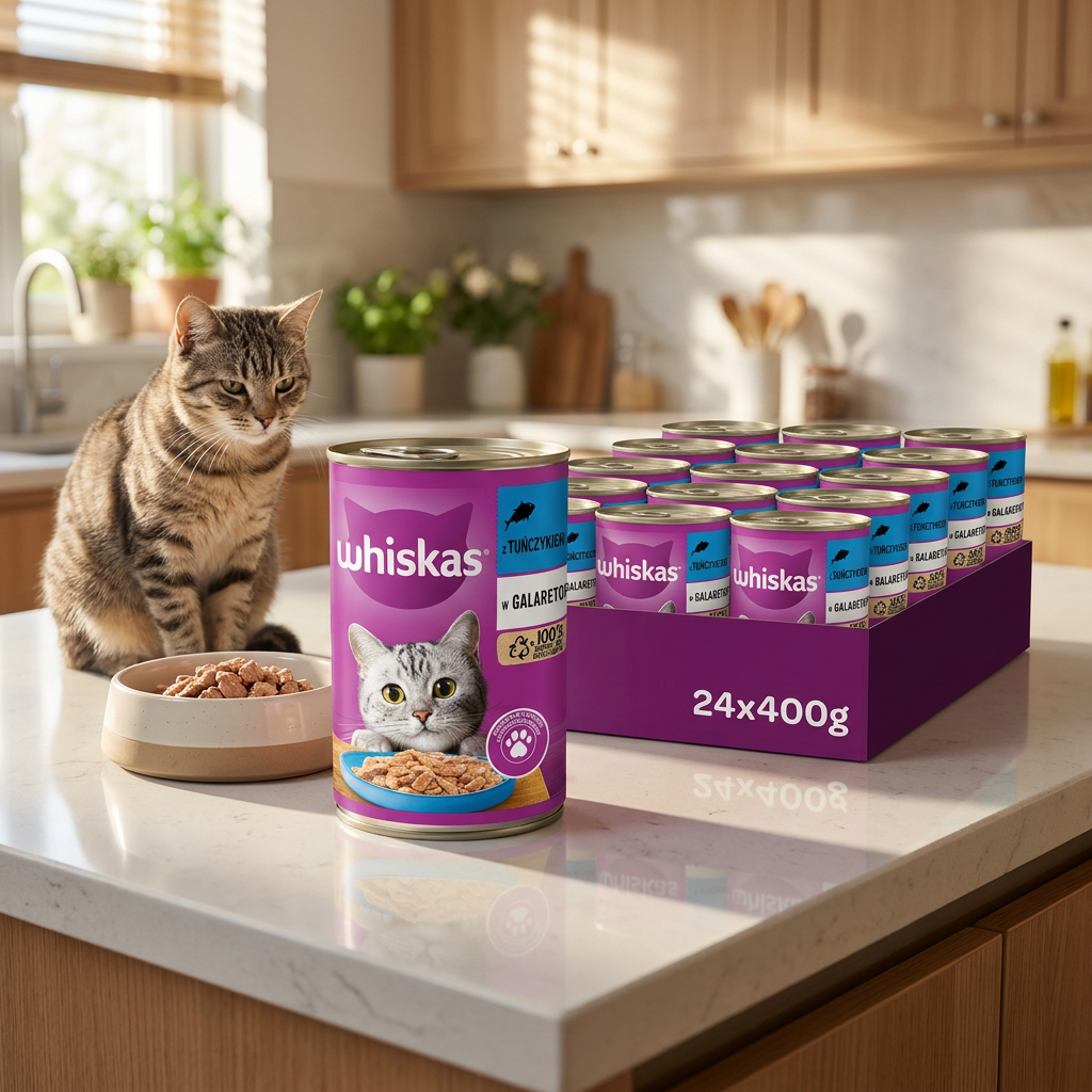Whiskas Adult mokra karma dla kota z tuńczykiem w galaretce 24 x 400 g – puszka
