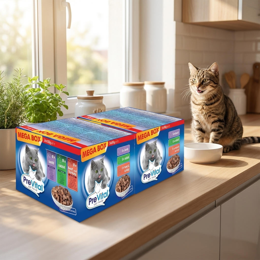 Prevital mokra karma dla kota dorosłego 48 x 100 g w sosie – mix 4 smaków