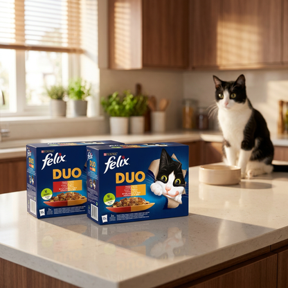 Felix Fantastic Duo mokra karma dla kota w galarecie 2 x 12 x 85 g – wiejskie smaki