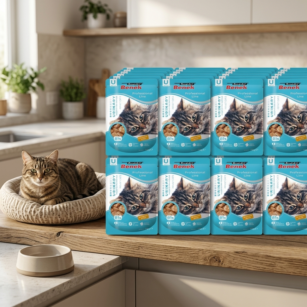 Super Benek Urinary mokra karma dla kota 24 x 100 g – saszetki na układ moczowy, mix smaków