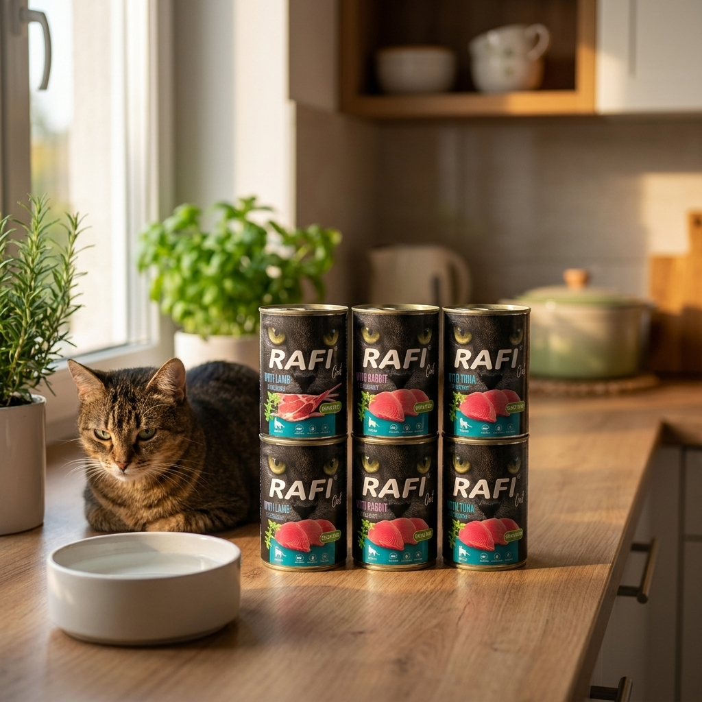 Rafi Cat Sterile mokra karma dla kota bezzbożowa 12 x 400 g – mix 3 smaków