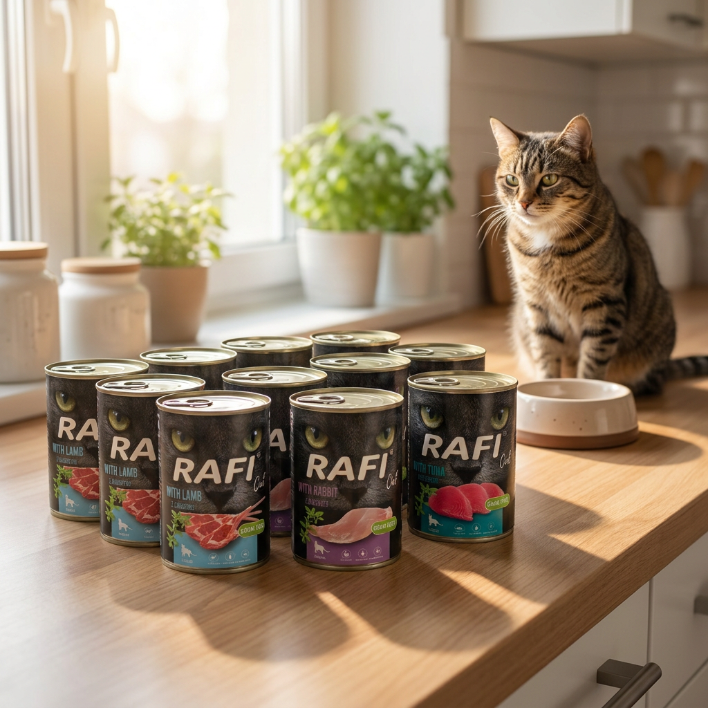 Rafi Cat Adult mokra karma dla kota bezzbożowa 24 x 400 g – mix smaków