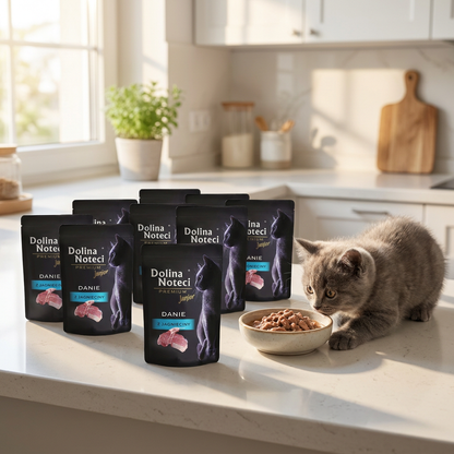 Dolina Noteci Premium mokra karma dla kota junior z jagnięciną 10x85 g – bezzbożowa