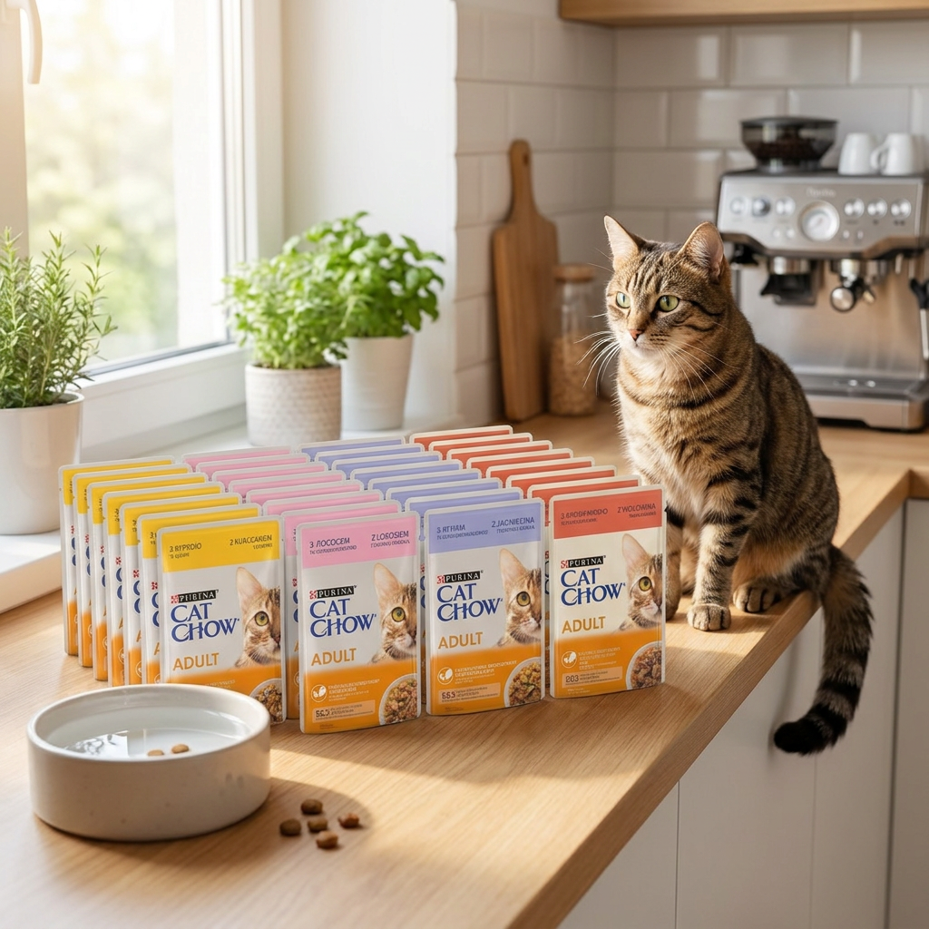 Cat Chow mokra karma dla kota w galaretce 24 x 85 g – saszetki dla dorosłych, mix smaków