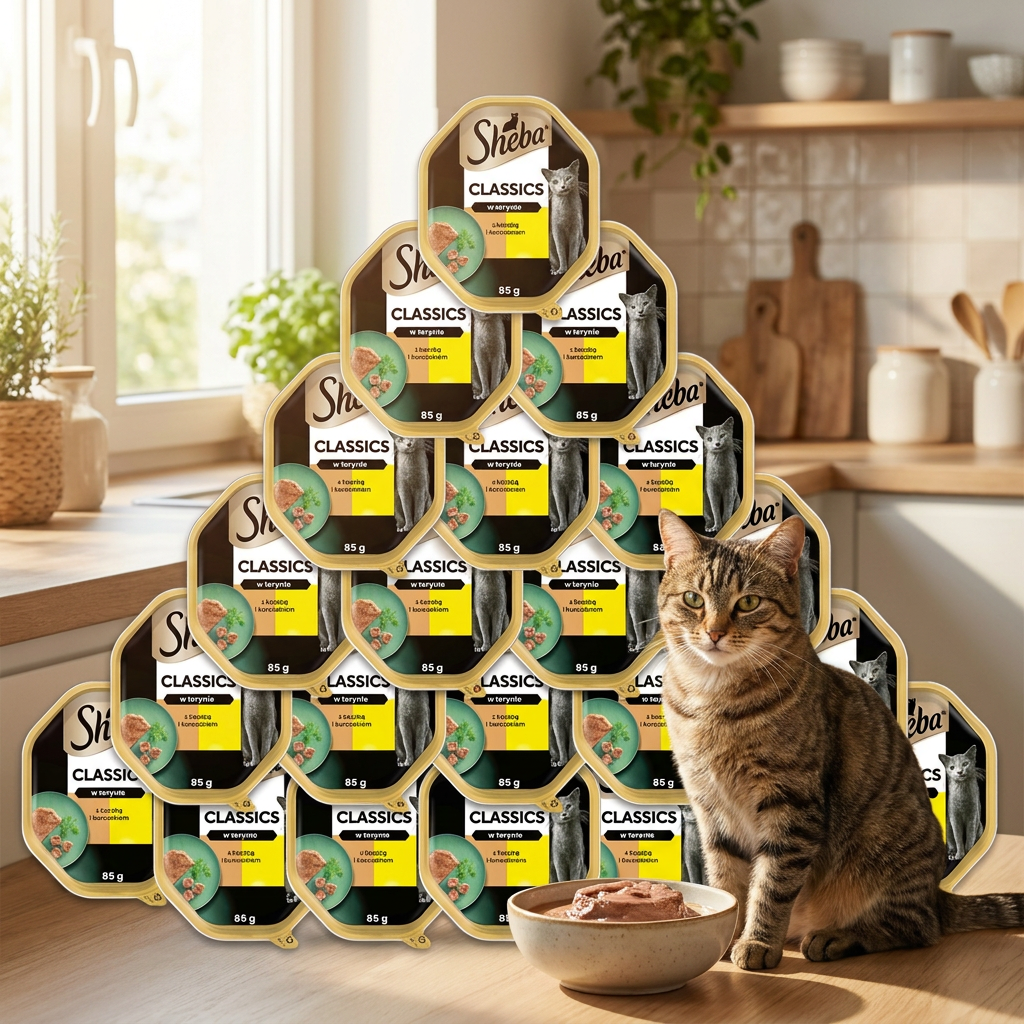 Sheba Classics mokra karma dla kota kaczka i kurczak w terynie 44 x 85 g – tacki