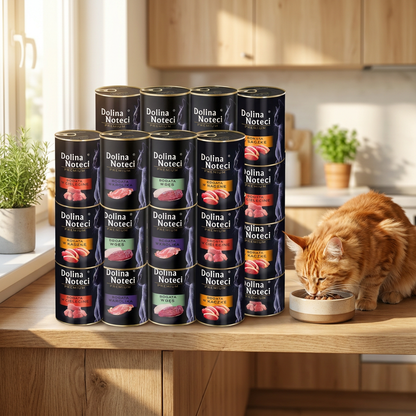 Dolina Noteci Premium mokra karma dla kota 24 x 400 g bez zbóż – mix 4 smaków