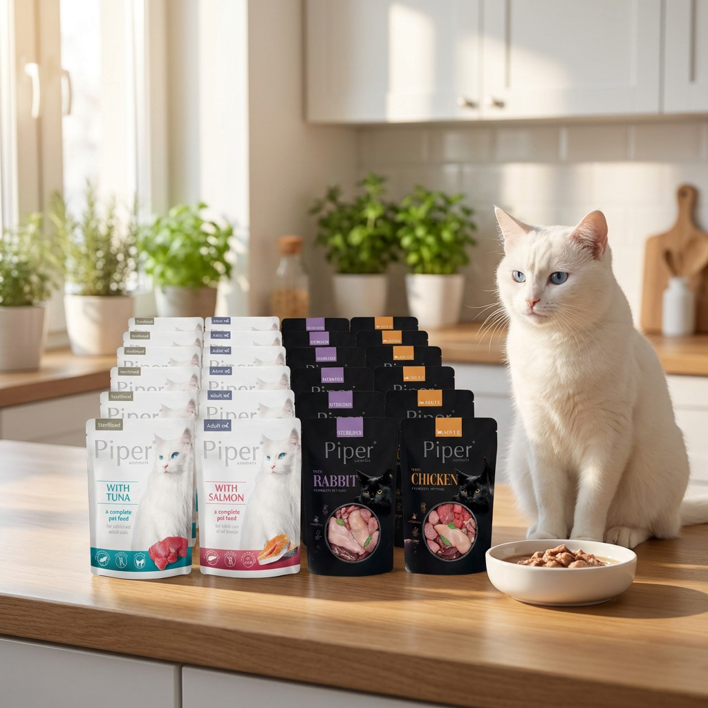 Piper Animals mokra karma dla kota 40 x 100 g bezzbożowa, bez cukru – mix smaków