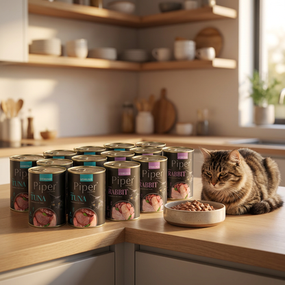 Piper Animals Sterilised mokra karma dla kota sterylizowanego 24 x 400 g – mix smaków