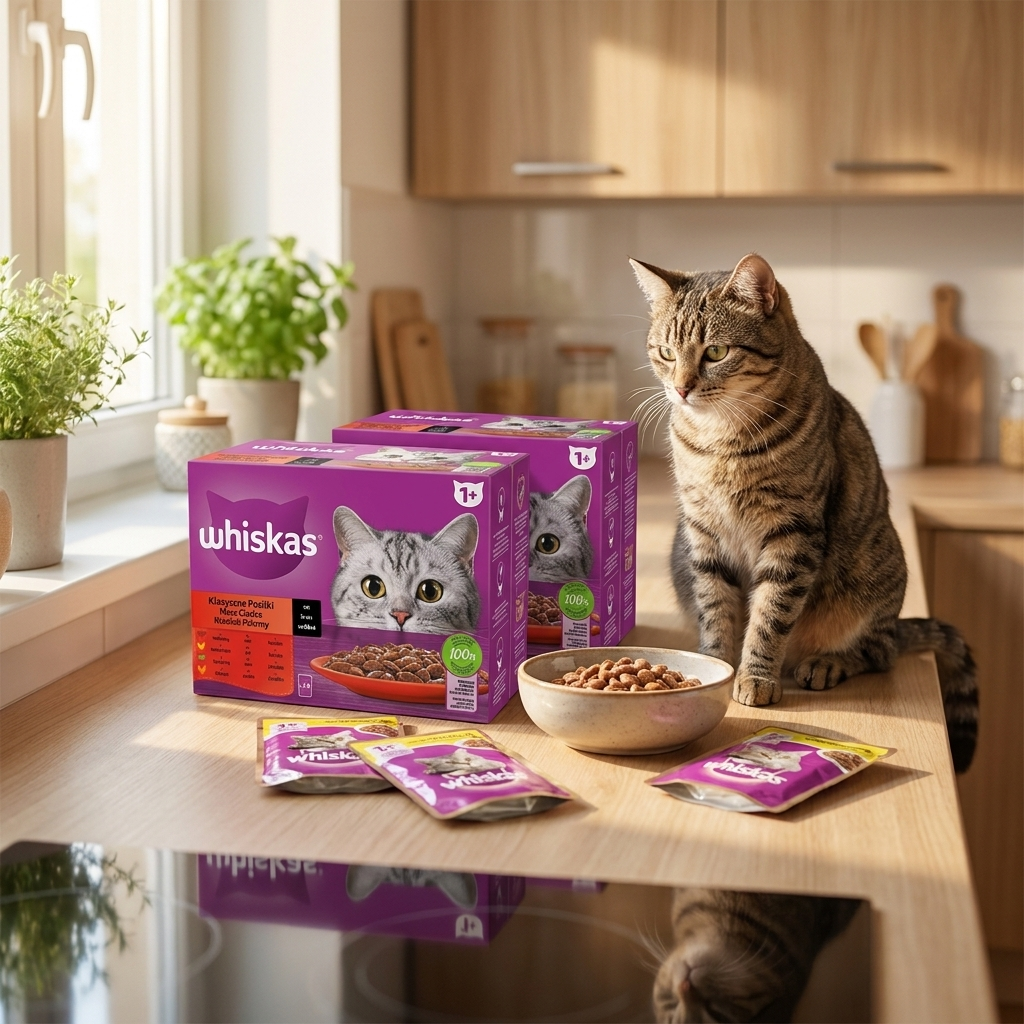Whiskas mokra karma dla kota w sosie, 2 x 12 saszetek 85 g – mix smaków