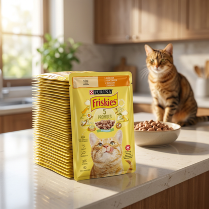 Friskies Mokra karma dla kota z kurczakiem 26 x 85 g – saszetki dla dorosłych kotów