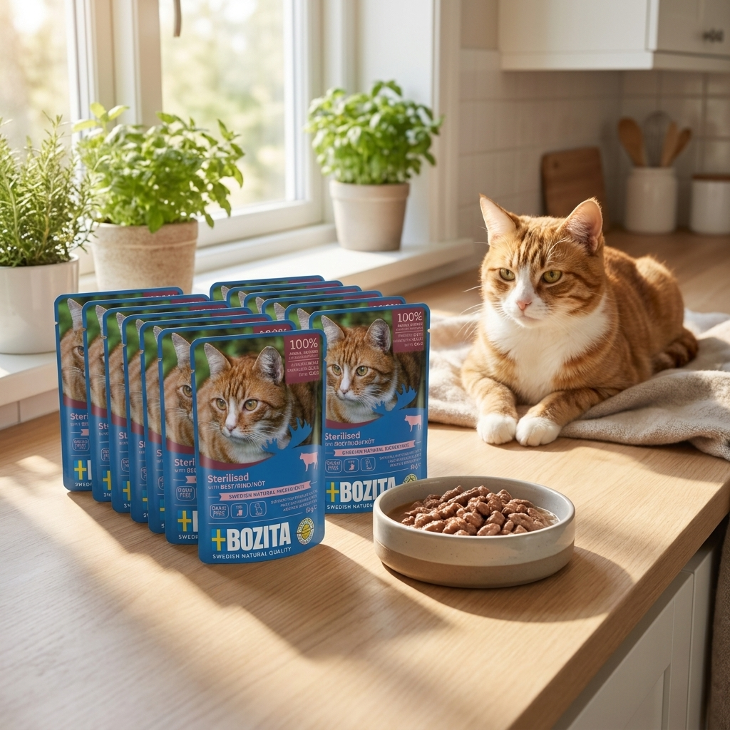 Bozita Indoor & Sterilised mokra karma dla kota sterylizowanego, wołowina w galarecie – 12 x 85 g