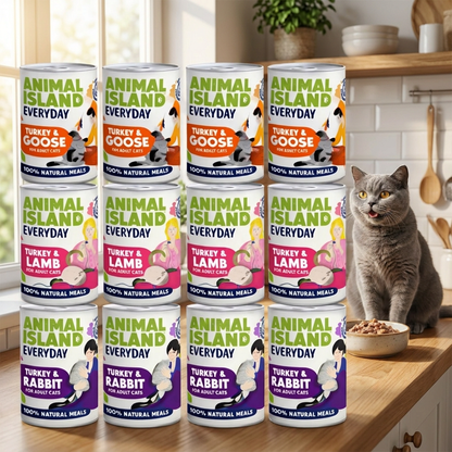 LubieZwierzaki Animal Island mokra karma dla kota bezzbożowa 12x400 g – mix smaków