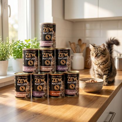 Zew Natury Mono-Protein mokra karma dla kota bezzbożowa 10 x 400 g – mix smaków