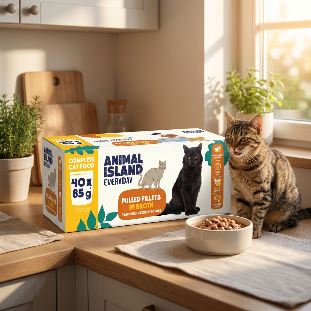 Animal Island Everyday mokra karma dla kota 40 x 85 g, bezzbożowa – mix 2 smaków