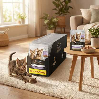PRO PLAN Nutrisavour Kitten mokra karma dla kociąt w sosie 26 x 85 g – indyk