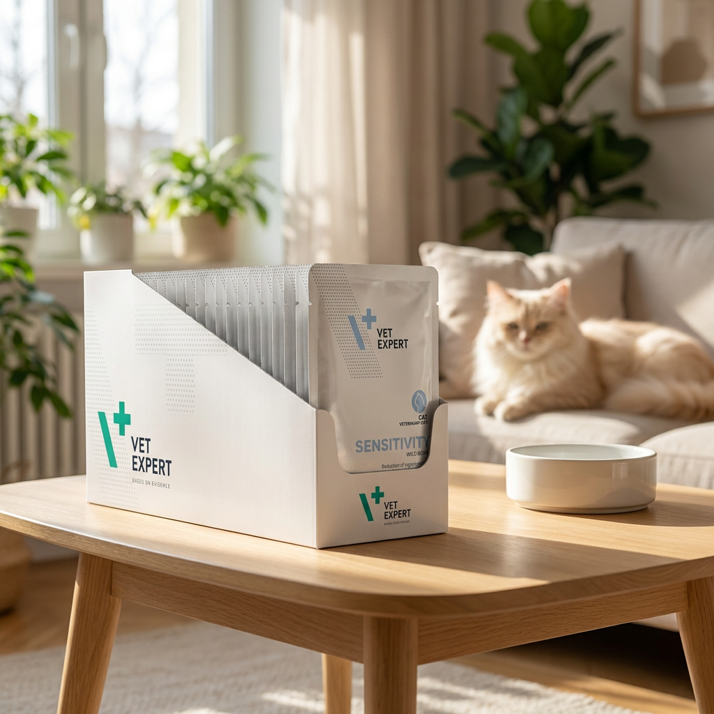 Vet Expert Sensitivity Cat mokra karma dla kota z dzikiem 12x100 g – saszetki, monoproteina