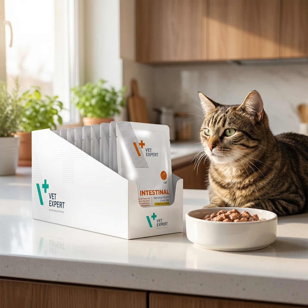 Vet Expert Intestinal Cat mokra karma weterynaryjna 12x100 g – indyk i kurczak