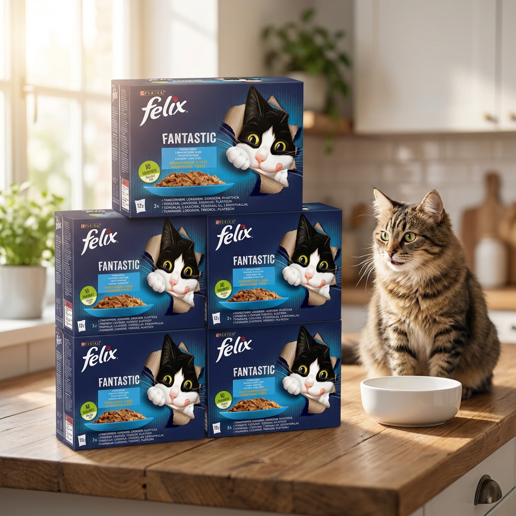 Felix Fantastic mokra karma dla kota w galaretce 72 x 85 g – rybne smaki, mix
