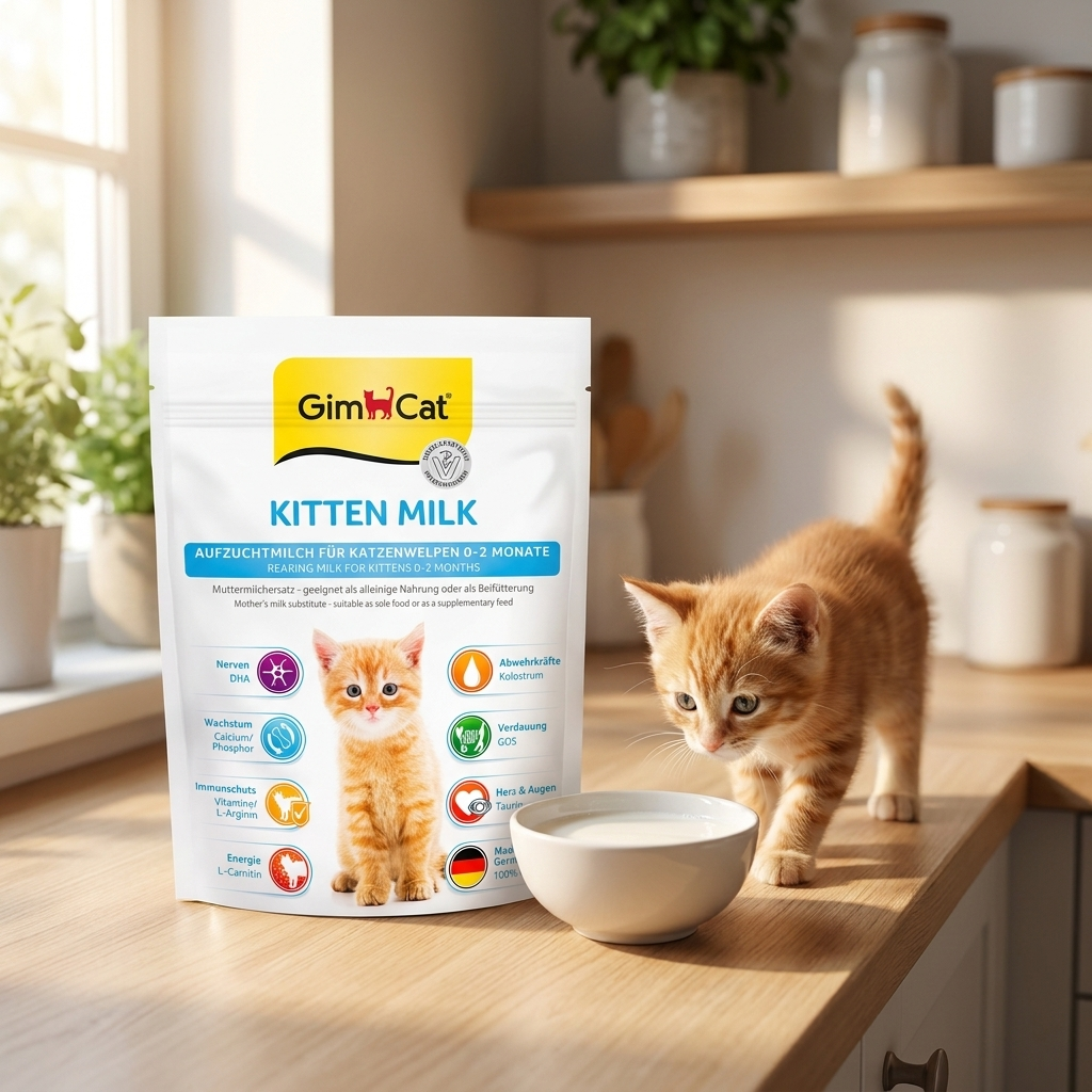 GimCat Mleko w proszku dla kociąt 200 g z tauryną, witaminami i minerałami – saszetka