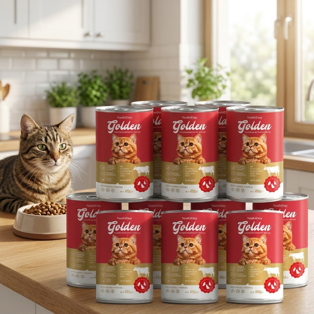Golden Cat mokra karma dla kota z wołowiną w puszkach 415 g – dla kotów i kociąt