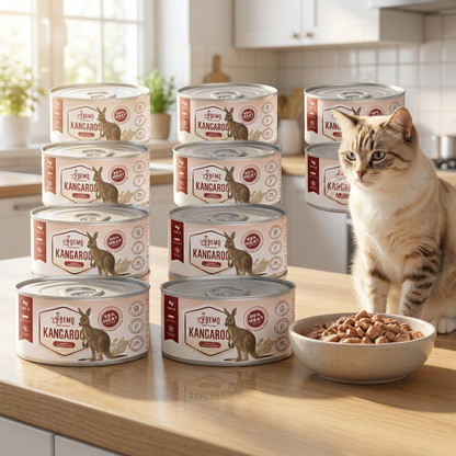 BEMO Mokra karma dla kota z kangurem 12x200 g – monoproteinowa, hipoalergiczna