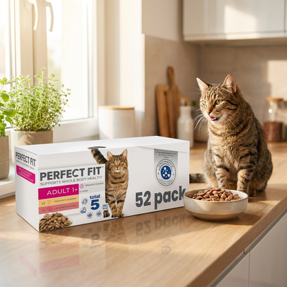 Perfect Fit Adult 1+ mokra karma dla kota 52x85 g w sosie – kurczak i wołowina