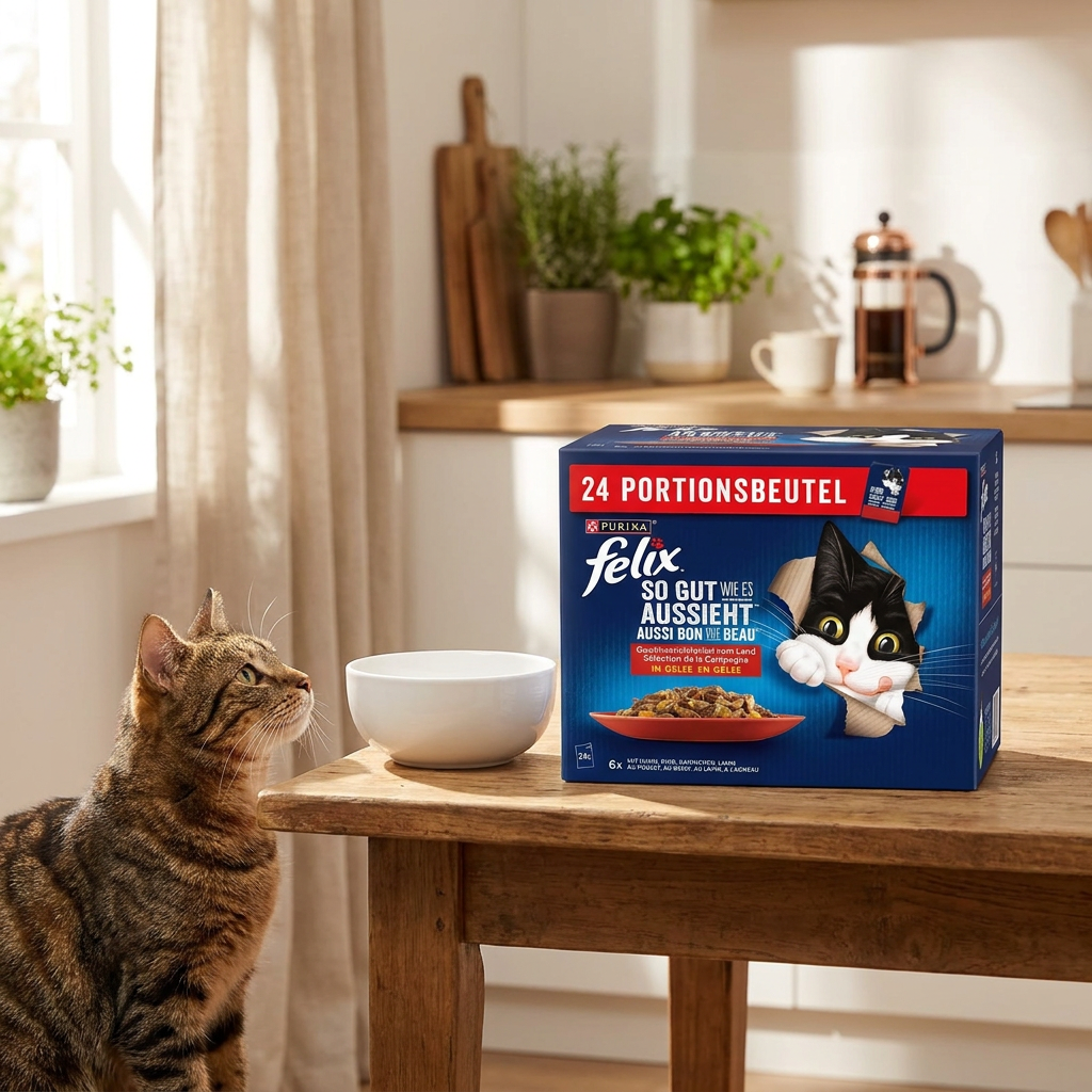 Felix Fantastic mokra karma dla kota w galaretce 24 x 85 g – wiejskie smaki, saszetki