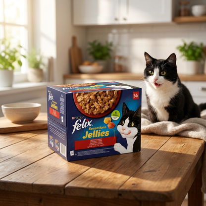 Felix Sensations mokra karma dla kota w galaretce 24 x 85 g, saszetki – mix smaków