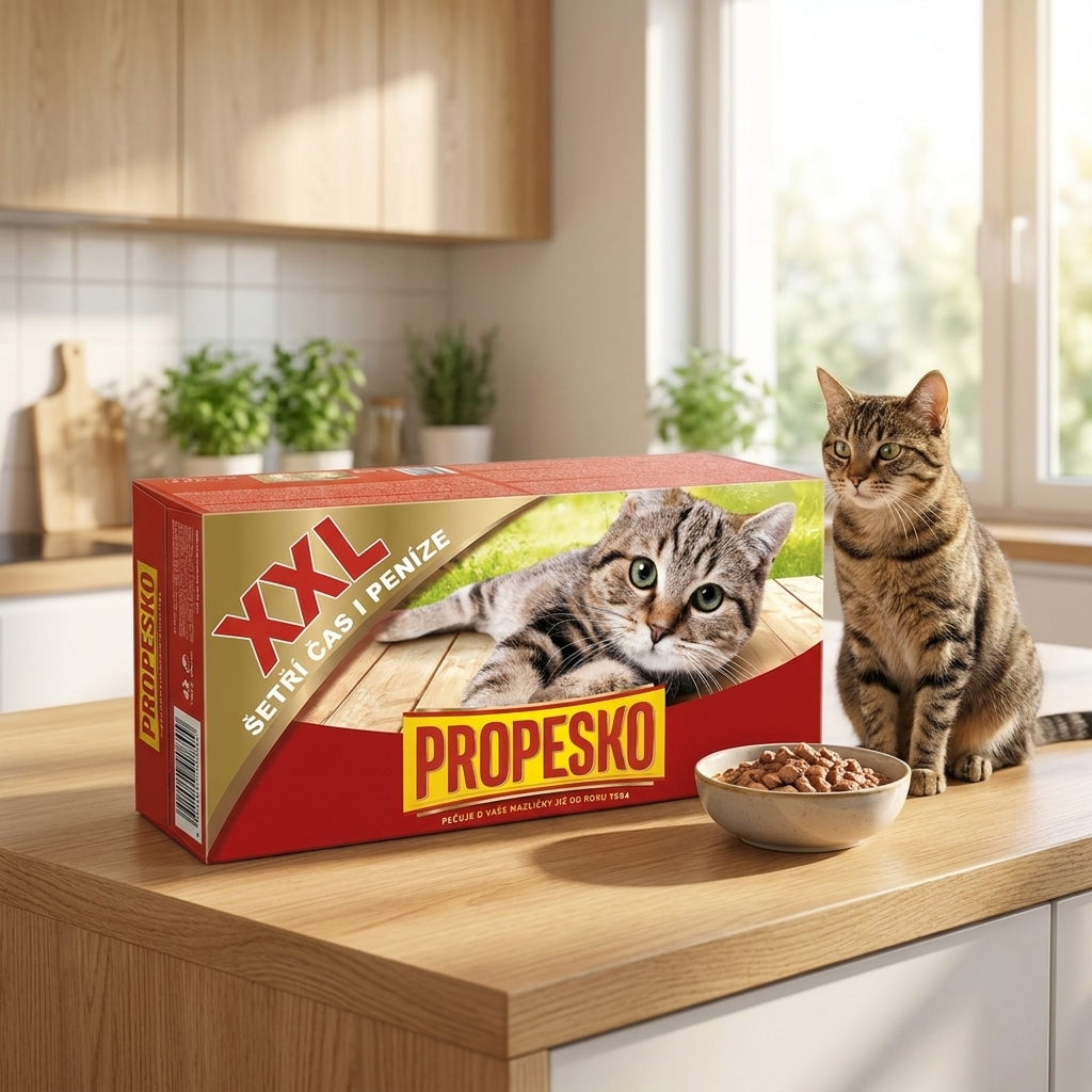 Propesko mokra karma dla kota w saszetkach 48 x 100 g – mix mięsa i ryb, dla dorosłych