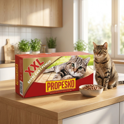 Propesko mokra karma dla kota w saszetkach 48 x 100 g – mix mięsa i ryb, dla dorosłych