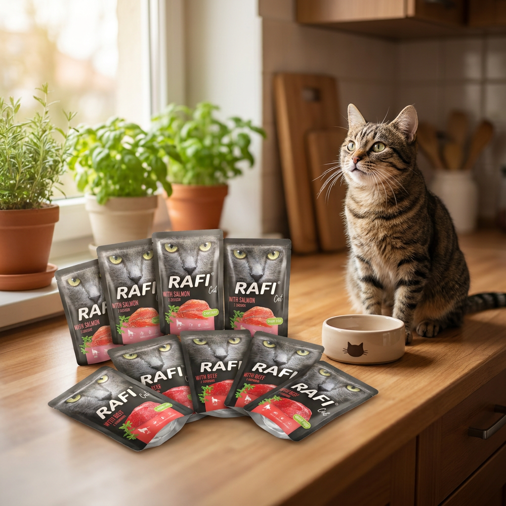 Rafi mokra karma dla kota bezzbożowa pasztet 10 x 300 g – dla kotów dorosłych, mix smaków