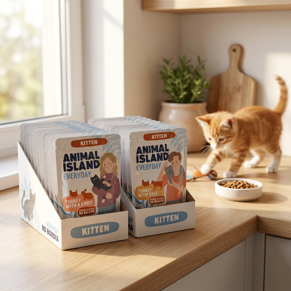 Animal Island Kitten mokra karma dla kociąt 24x85 g bezzbożowa – mix smaków
