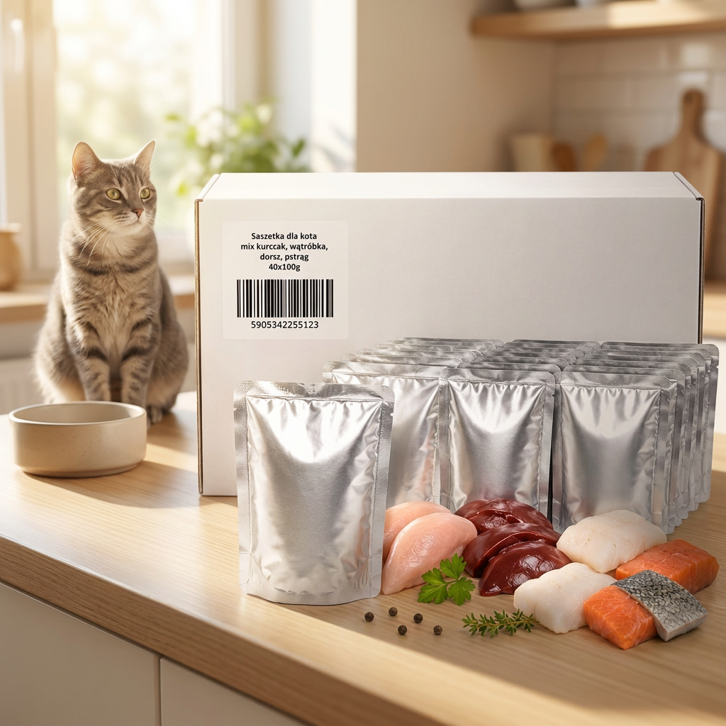 Tuf Tuf Mokra karma dla kota w saszetkach 40 x 100 g – mix smaków, dla kotów dorosłych
