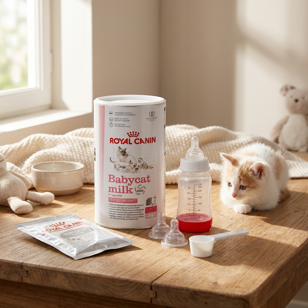 Royal Canin Babycat Milk mleko dla kociąt 300 g – mleko w proszku z butelką i smoczkami