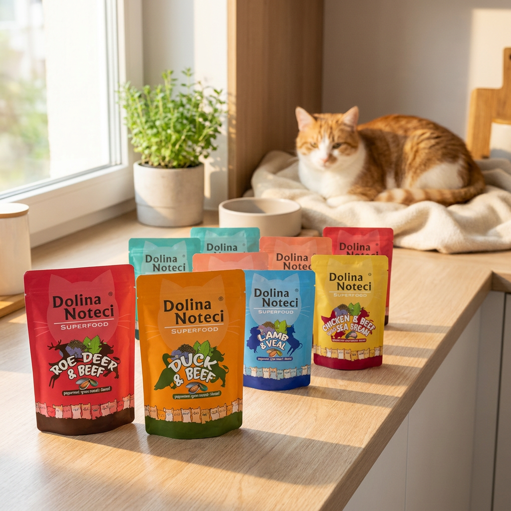 Dolina Noteci Superfood mokra karma dla kota bez zbóż 12 x 85 g – mix 6 smaków