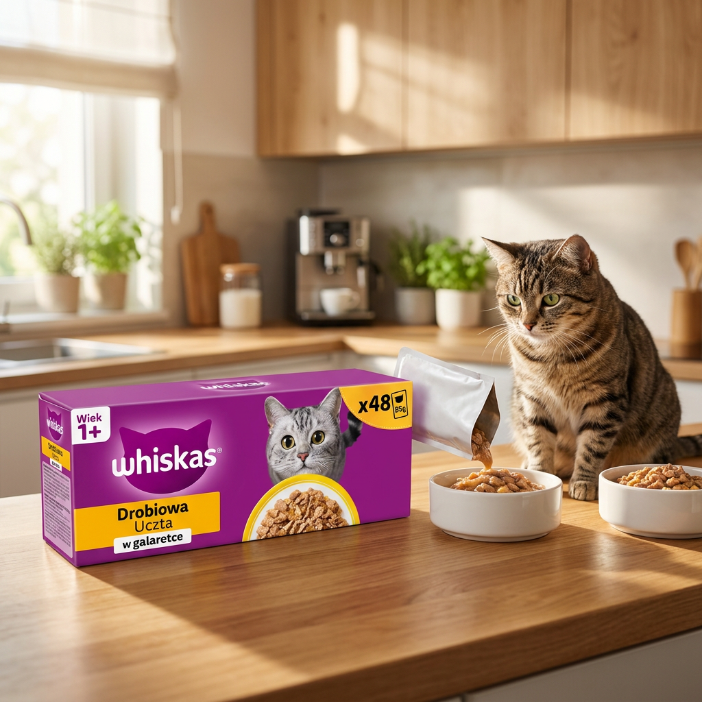 Whiskas Adult mokra karma dla kota w galaretce Drobiowa Uczta 48 x 85 g – saszetki