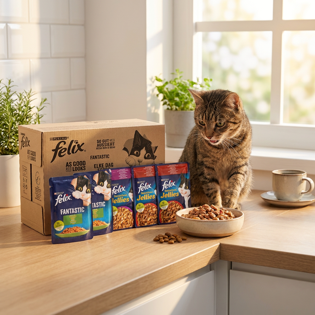 Felix mokra karma dla kota z prebiotykiem 96 x 85 g – saszetki w galaretce, mix smaków